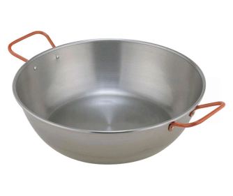 Paella füles serpenyő polírozott 50 cm