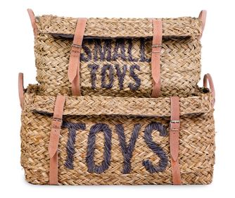 Set 2 cosuri depozitare din ratan Childhome