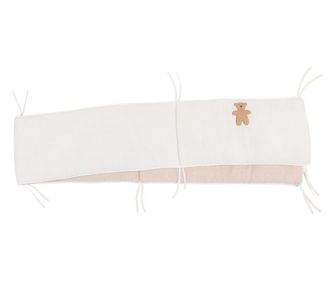 Protectie patut Childhome 35x340 cm, Jerse/Muselina Teddy