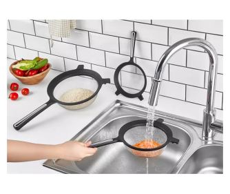 Strecurătoare din oțel inoxidabil și plastic, 22 cm
