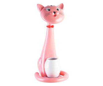 LED настолна лампа Котка HM4457.05 розов цвят