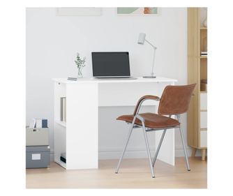 Bijeli stol, 100x55x75 cm, obrađeno drvo