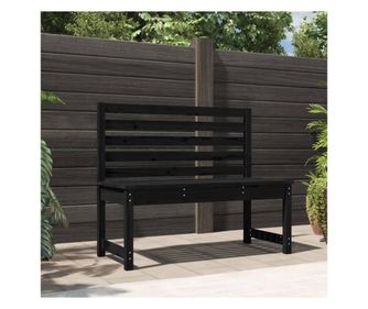 Kertszeti pad, fekete, 109 cm, tmr fenyfa