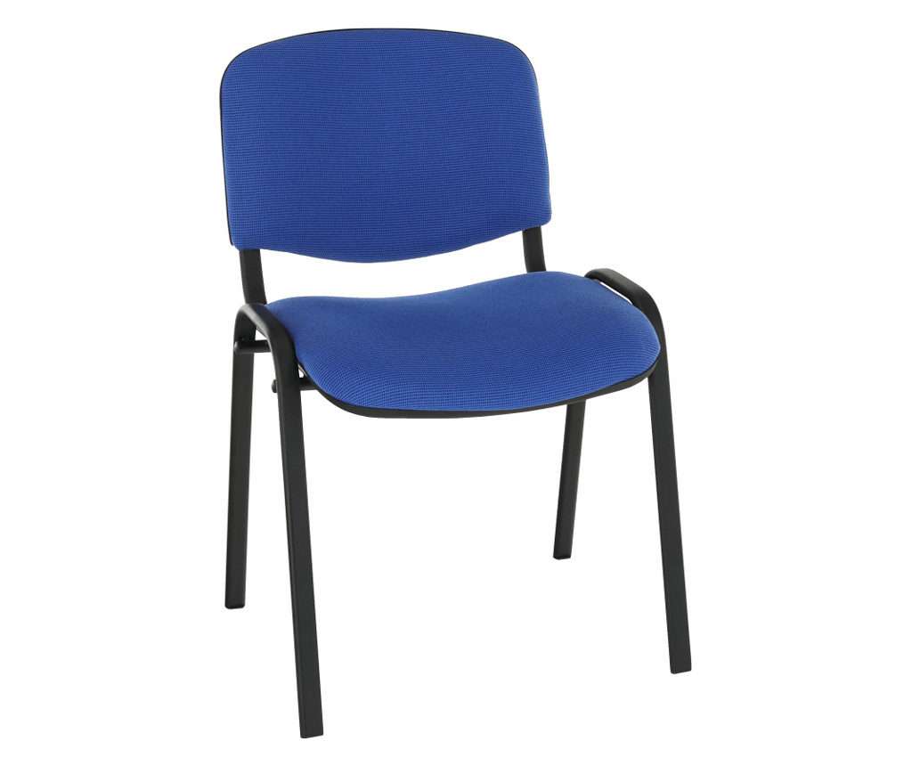 Modri in črni pisarniški stol Iso 53x58x83 cm