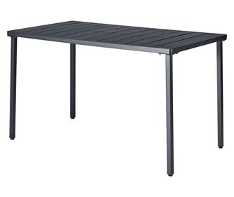 Fekete fém kerti asztal Salton 130x70x75 cm