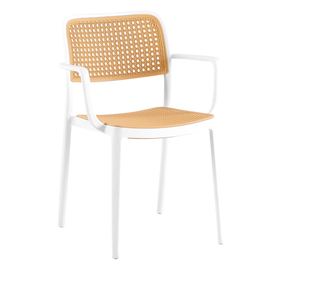 Beli bež zložljiv stol Ravid 58x55x81,5 cm