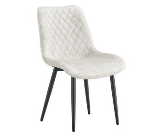 Zaina krémszínű bársony étkezőszék fekete fém lábakkal, 50x63,5x84 cm