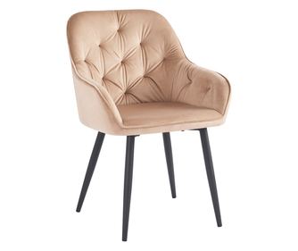 Fotoliu textil maro metal negru Verio 58.5x62x81 cm