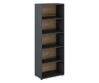 HDF grafit tölgy artisan Klaudius könyvespolc 70x40x196,8x6,40 cm