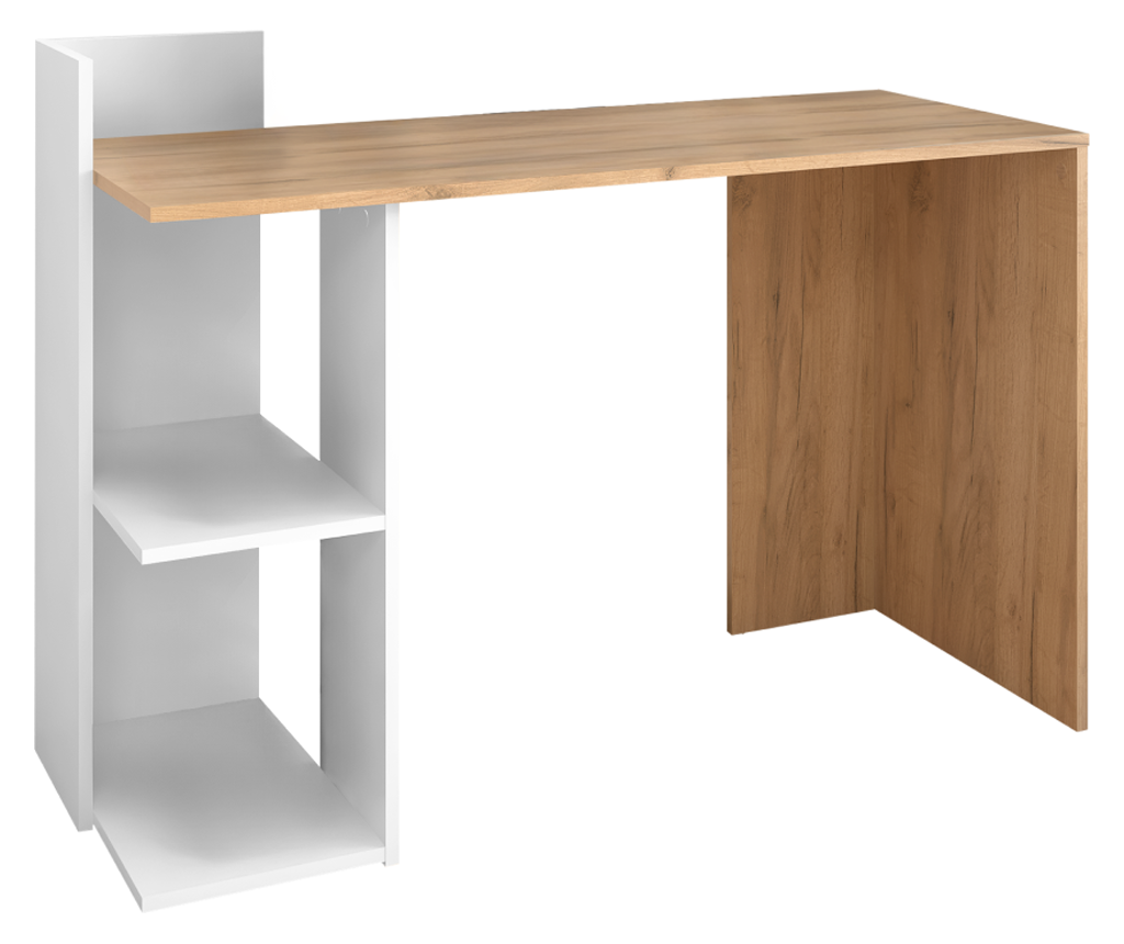 Andreo Desk, artisan oak and white, 120x52x87.5 cm