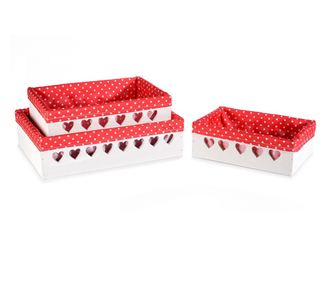 Sada 3 košů 32x21x8,5 cm, 28x18,5x8 cm, 22,5x14x8 cm
