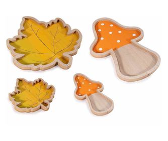 Set od 4 dekorativna drvena pladnja 23,5x35 cm, 12x23,5 cm