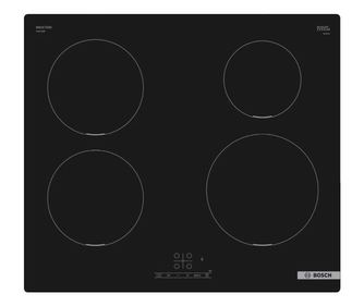 Индукционен плот Bosch PUE611BB5D, 4 зони на готвене, Touch control, 3700W, Черен