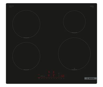 Plita incorporabila Bosch PUE611HC1E, Inductie, 4 zone de gatit, PerfectFry Plus, Home Connect, Power Boost , 60cm, Negru