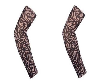 Set 2 maneci tatuaj temporar, print 3D, cu protectie solara pentru brate, marime universala, unisex,