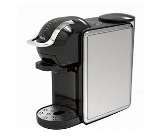 Еспресо машина за мляно кафе и капсули 8в1 Oliver Voltz OV51171K8R, 1450W, 0.8 л, 5 адаптера, 19 bar, Черен/Сребрист