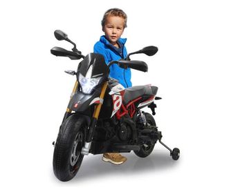 Електрически мотоциклет Jamara Ride-on Aprilia Dorsodoru, LED фарове, 12 V, 108 x 48 x 71 cm, Черен / Червен