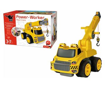 BIG Power-Worker Maxi Építőipari bébitaxi daruval - Sárga