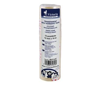 Victoria Ragasztószalag 12mm x 10m - Átlátszó (12 db)