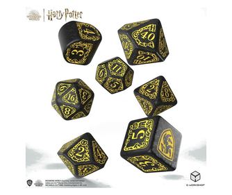Q-Workshop Harry Potter: Zestaw kości - Modern Hufflepuff - Czarny