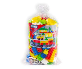 Mochtoys 0117 Combi Blocks: 150 darabos műanyag építőkocka zsákban