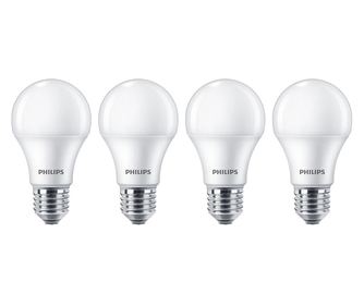 КОМПЛЕКТ 4x LED крушка, Philips, A60, E27/10.5W/230V, 2700K