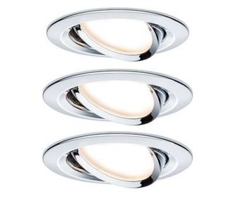Vgradna svetilka 3-delni set LED 19,5 W Paulmann 93452 Nova Krom (sijajni)