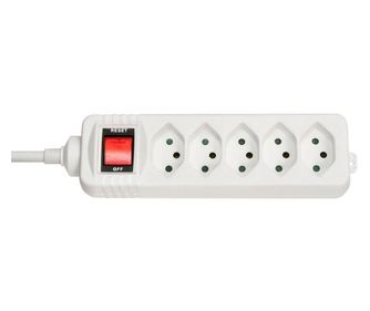 Lindy 73167 разклонител 5 Изход(и) за променлив ток На закрито Бяла