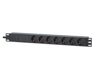 Intellinet 715140 разпределител на напрежение (PDU) 7 Изход(и) за променлив ток 1U Черен