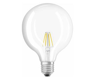 Крушка LED Osram Star Glob, Filament vintage, E27, 4.5 W (40 W), 470 лумена, Топла светлина