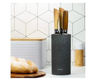 Suport cuțit Kinghoff KH 1249, 11x22 cm, Universal, marmură gri