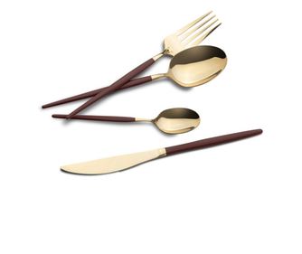 Set tacamuri 24 piese, 6 persoane, auriu lucios cu bordo Leonardo Berlinger Haus BH 3072