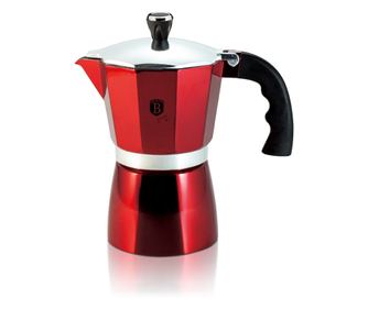 Expresor cafea 3 cesti mici, pentru aragaz, 150 ml, Burgundy Berlinger Haus BH 6387