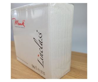 Празнични салфетки Linclass - Бели / 33 х 33 см / 50 бр.