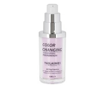 Alkalmazható alapozó, vízálló, TLM, színváltó, SPF15, rózsaszín, 40 ml