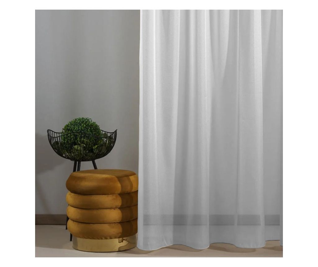 Komplet zaves, tanek material, vzor "svinčnik", znamka Zorina, 350x195 cm, bela barva, 2 kosa, premium kvaliteta, 350x195 cm. - 2