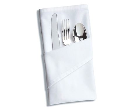 Set 50 Servetele masa Kotonia Home Hotel, 100% bumbac, Ranforce Pakistan, dimensiunea 35x45 cm, alb