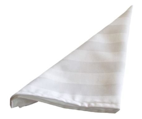 Set 50 Servetele masa Kotonia Home Hotel, 100% bumbac, Damasc (dungi late), dimensiunea 35x45 cm, alb