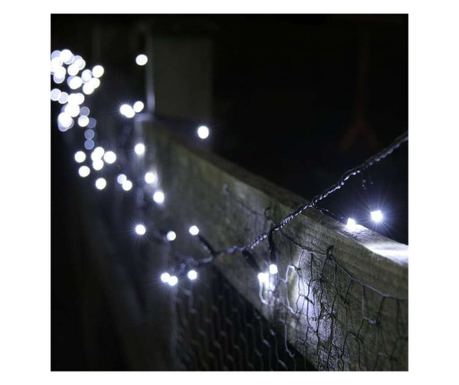 Instalație de Crăciun cu Baterii Tip Liniar, 2 jocuri de lumini, Fir Verde 3 m 30 LED -uri, Alb Rece