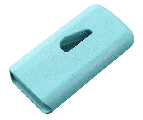 Flippy tablettavágó és tároló, kék, műanyag, 8 x 4 x 1,8 cm