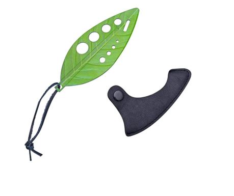 Tocător manual pentru ierburi Cyrax, instrument de curățat frunze, tocător, margini ascutie, 9 găuri de diferite dimensiuni, mul