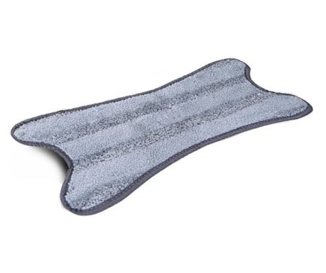 Nadomestna krpa za ploščadni mop, Flippy, mikrovlakna, pralna, 15 x 38 cm, srebrna