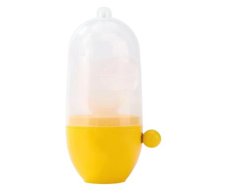 Mini Manuális Tojásrázó, Flippy, Sárgájához és Fehérjéhez, Keverő Mixer, 15x6 cm, Sárga
