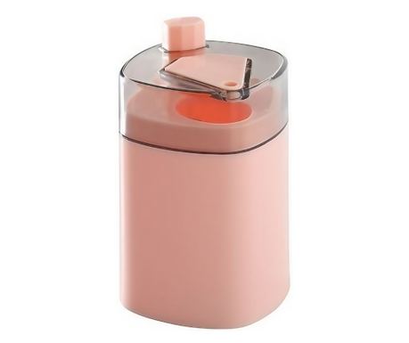 Suport Scobitori, Cyrax, Automat, cu Buton si Capac, din PP, 9.5x6 cm, Roz