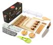 Set Ustensile pentru Sushi, Cyrax, Set din 24 Accesorii pentru Sushi, Set pentru Sushi HOME MADE, Cutit Inclus, Forme, Betisoare