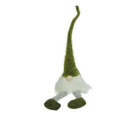 Коледна играчка елф, Flippy, зелено/бяло, текстил, 52 см