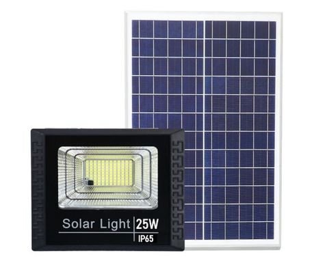 25W SMD LED reflektor s solarnim polnjenjem Flippy, solarna plošča, daljinski upravljalnik, montažni nosilec, ABS material, 1.2A