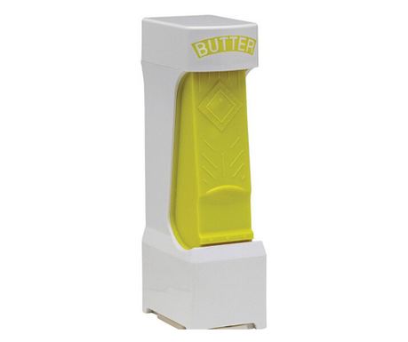 Feliator manual de unt Flippy, material plastic, design usor si practic, 20x6x8.5 cm, Butter Cutter, alb