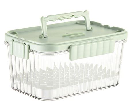 Prijenosna posuda za svježu hranu Flippy, 1500 ml, 2 vilice, 10 x 13,5 x 20 cm, 2 odvojiva poklopca za zamrzavanje