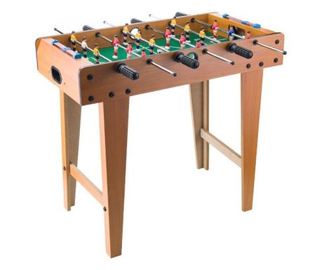 Fotbalový stůl s hřištěm a 18 hráči Flippy, 6 rukojetí, s tabulkou pro skóre, z kovu, dřeva a ABS, 69 x 36,5 x 61 cm